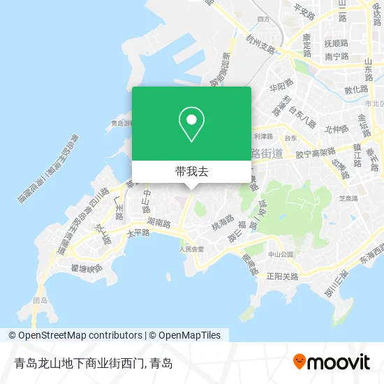 青岛龙山地下商业街西门地图