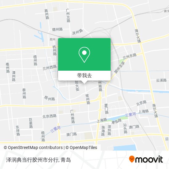 泽润典当行胶州市分行地图