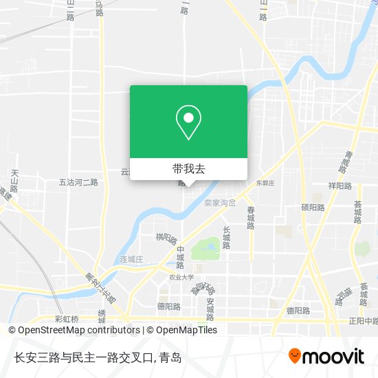 长安三路与民主一路交叉口地图