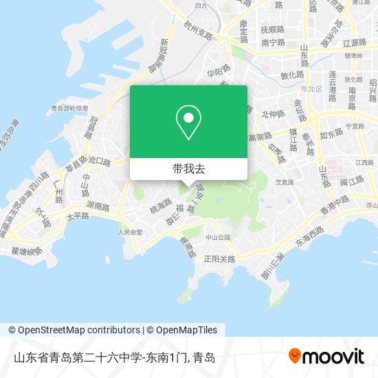 山东省青岛第二十六中学-东南1门地图