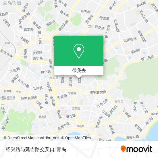 绍兴路与延吉路交叉口地图