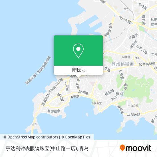 亨达利钟表眼镜珠宝(中山路一店)地图