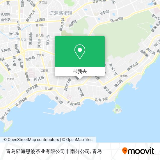 青岛郭海恩波茶业有限公司市南分公司地图