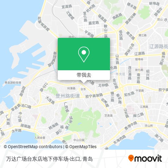 万达广场台东店地下停车场-出口地图