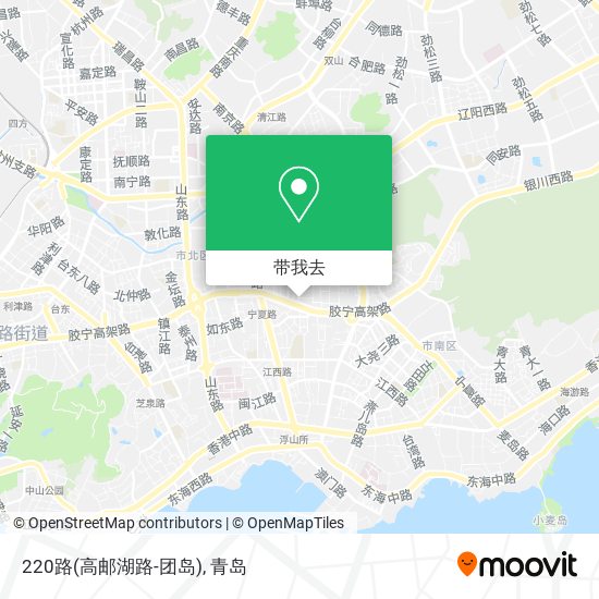 220路(高邮湖路-团岛)地图