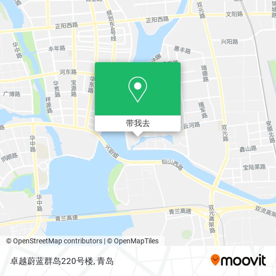 卓越蔚蓝群岛220号楼地图