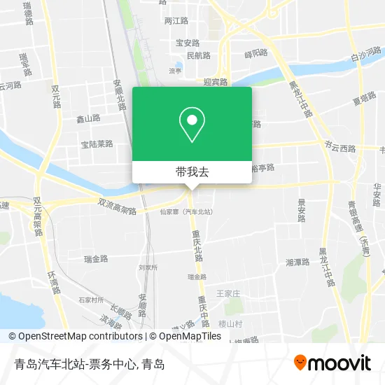 青岛汽车北站-票务中心地图