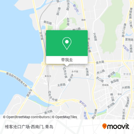 维客沧口广场-西南门地图