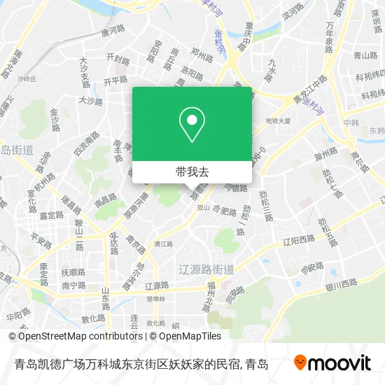 青岛凯德广场万科城东京街区妖妖家的民宿地图