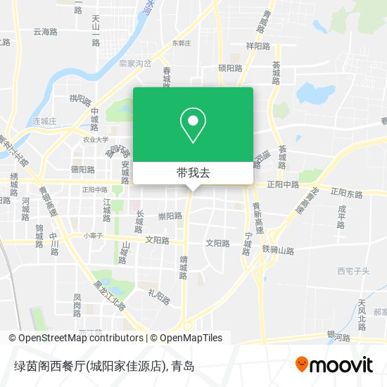 绿茵阁西餐厅(城阳家佳源店)地图