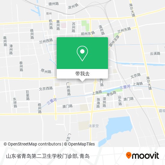 山东省青岛第二卫生学校门诊部地图