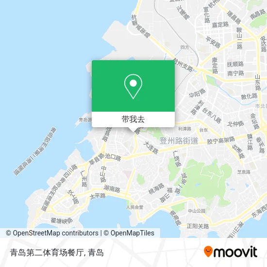 青岛第二体育场餐厅地图