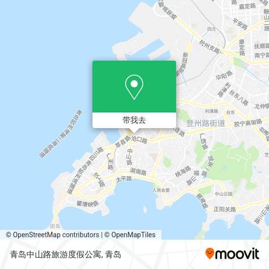 青岛中山路旅游度假公寓地图