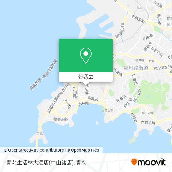 青岛生活林大酒店(中山路店)地图