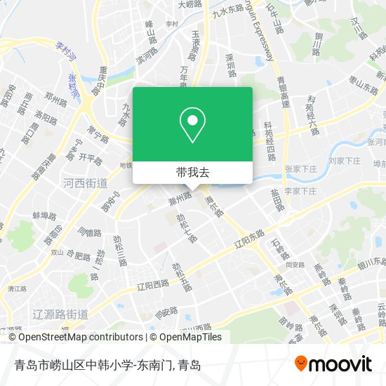 青岛市崂山区中韩小学-东南门地图