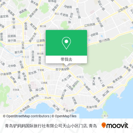 青岛驴妈妈国际旅行社有限公司天山小区门店地图
