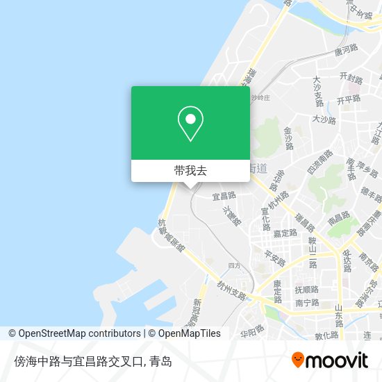 傍海中路与宜昌路交叉口地图