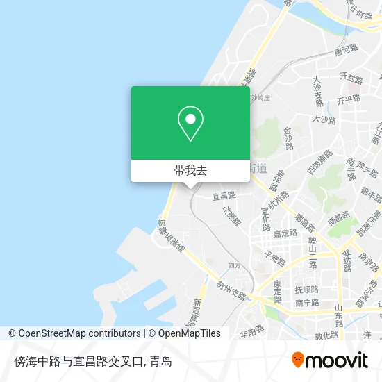 傍海中路与宜昌路交叉口地图