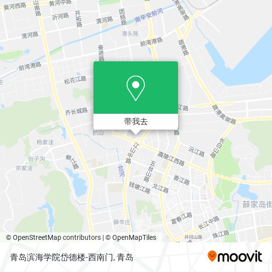 青岛滨海学院岱德楼-西南门地图