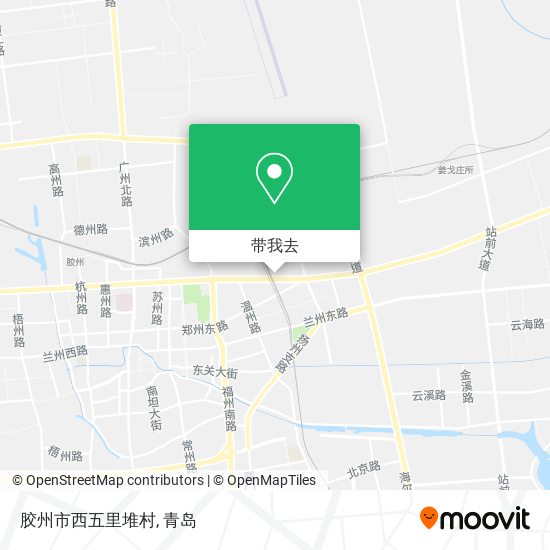 胶州市西五里堆村地图