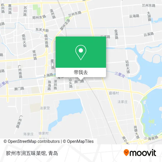 胶州市润五味菜馆地图