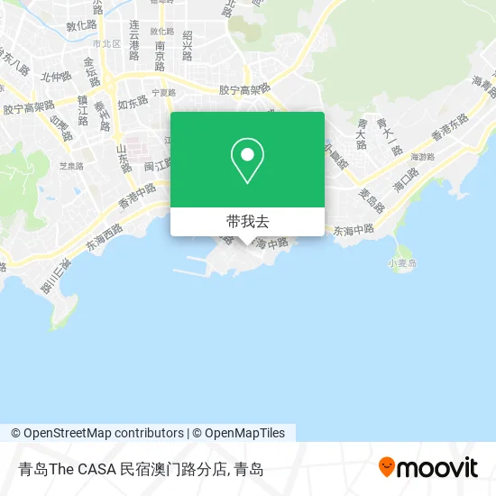 青岛The CASA 民宿澳门路分店地图