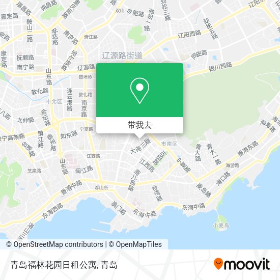 青岛福林花园日租公寓地图