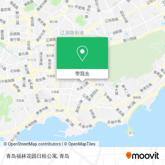 青岛福林花园日租公寓地图