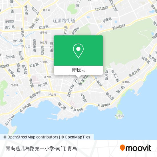 青岛燕儿岛路第一小学-南门地图