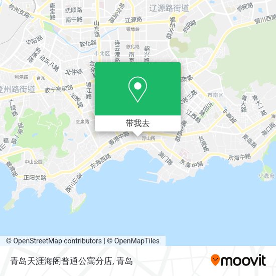 青岛天涯海阁普通公寓分店地图