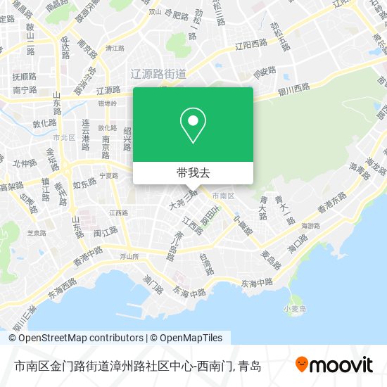 市南区金门路街道漳州路社区中心-西南门地图