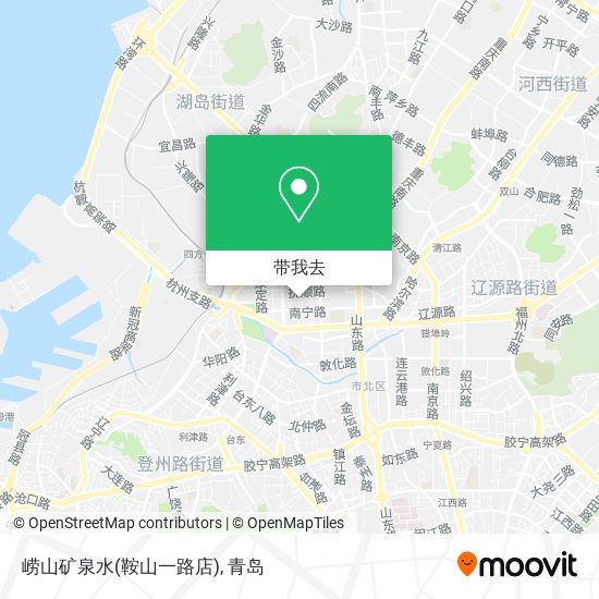 崂山矿泉水(鞍山一路店)地图