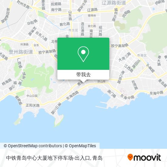 中铁青岛中心大厦地下停车场-出入口地图