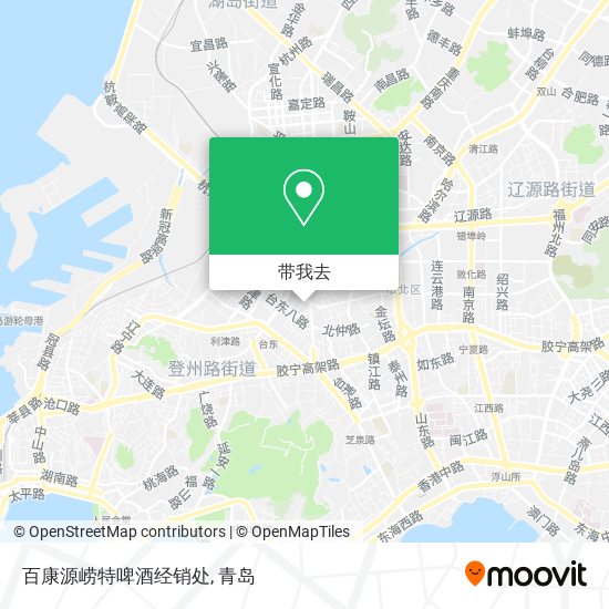 百康源崂特啤酒经销处地图