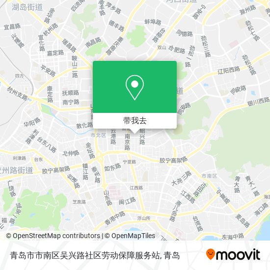 青岛市市南区吴兴路社区劳动保障服务站地图