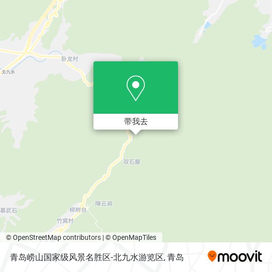 青岛崂山国家级风景名胜区-北九水游览区地图