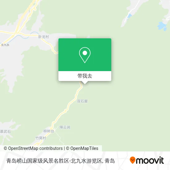 青岛崂山国家级风景名胜区-北九水游览区地图