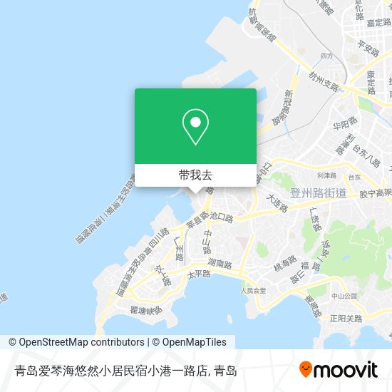 青岛爱琴海悠然小居民宿小港一路店地图