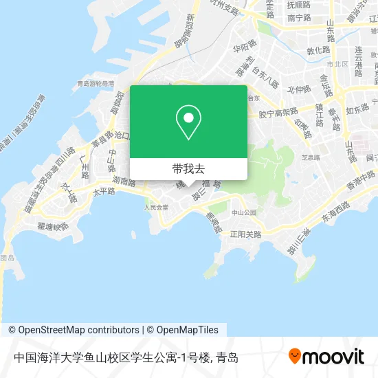 中国海洋大学鱼山校区学生公寓-1号楼地图