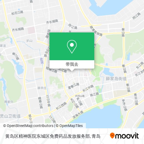 黄岛区精神医院东城区免费药品发放服务部地图