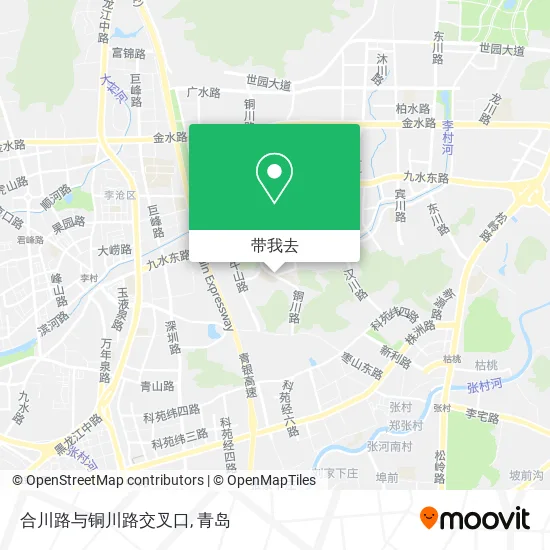 合川路与铜川路交叉口地图