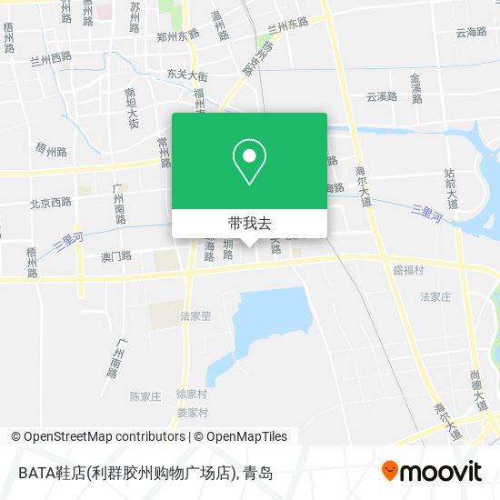 BATA鞋店(利群胶州购物广场店)地图