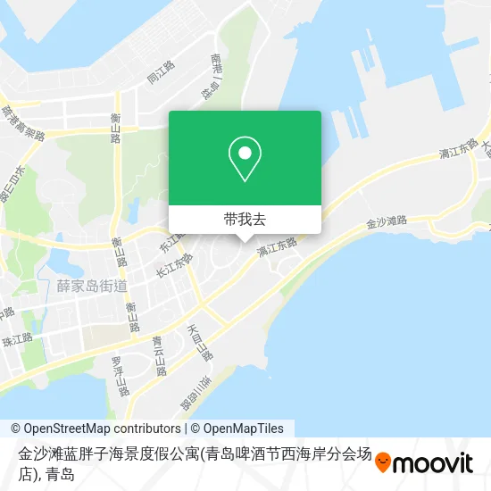 金沙滩蓝胖子海景度假公寓(青岛啤酒节西海岸分会场店)地图
