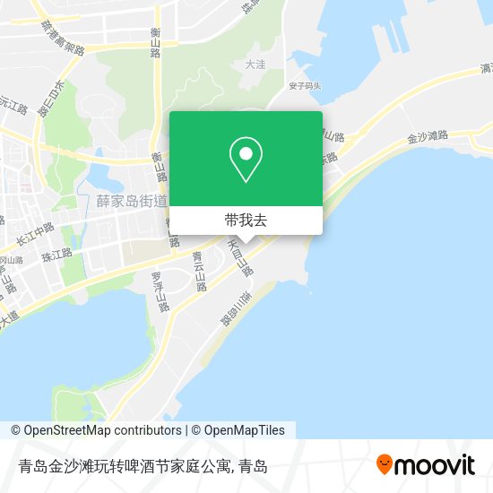 青岛金沙滩玩转啤酒节家庭公寓地图