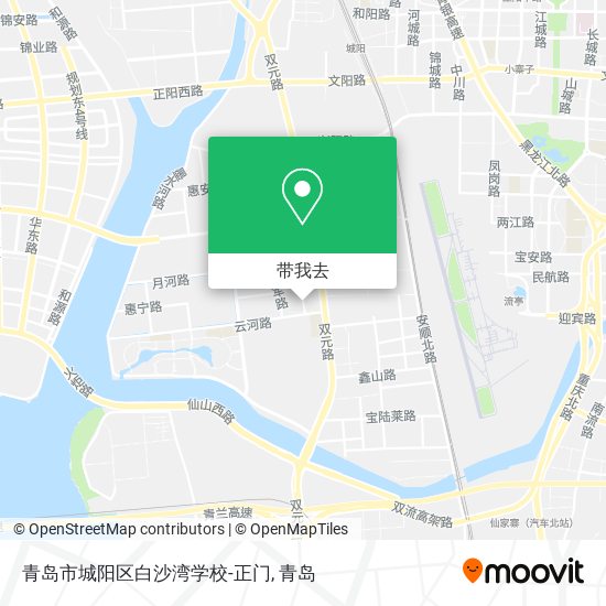 青岛市城阳区白沙湾学校-正门地图