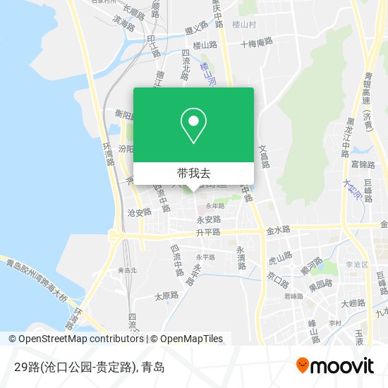 29路(沧口公园-贵定路)地图
