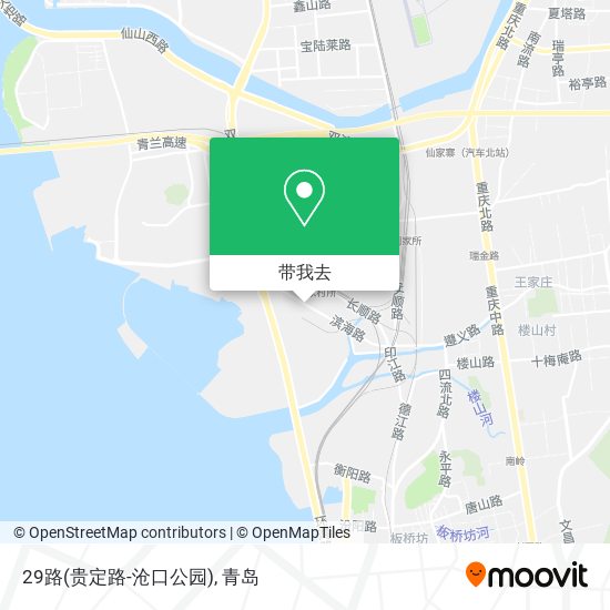 29路(贵定路-沧口公园)地图