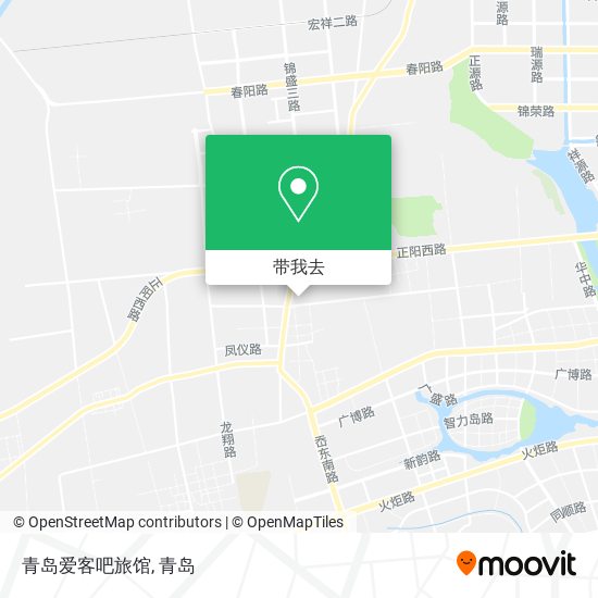 青岛爱客吧旅馆地图