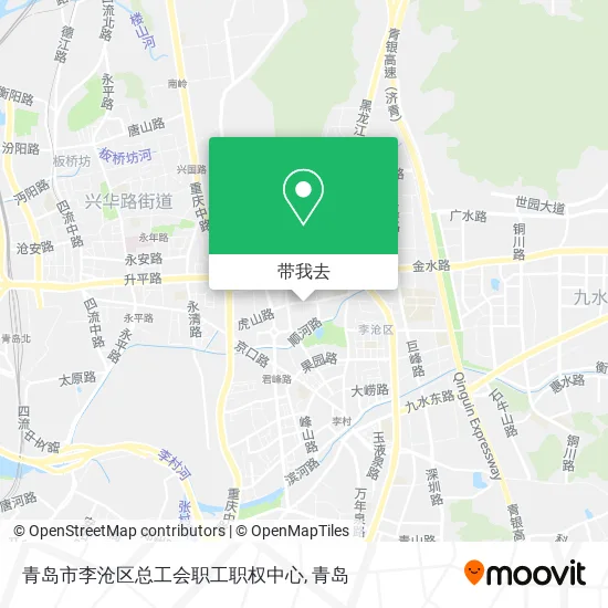 青岛市李沧区总工会职工职权中心地图