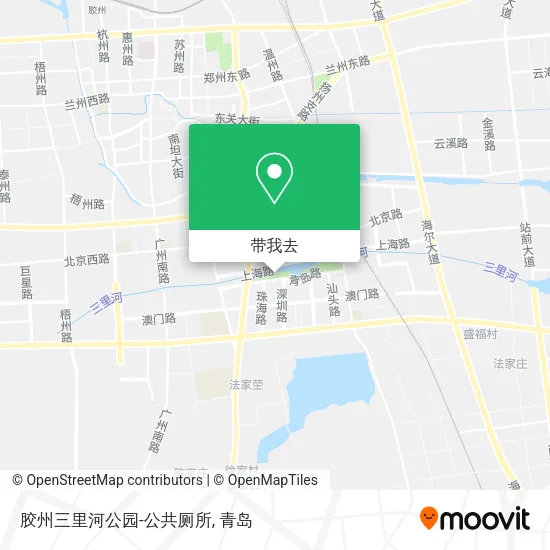 胶州三里河公园-公共厕所地图